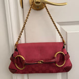 Pink Gucci Horsebit Chain Bag