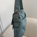 Coach Light Blue Leather Large Soho Bag