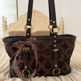 Coach Brown Signature Tote Bag