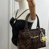 Coach Brown Canvas Hamptons Carry-All Bag