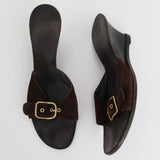 Coach Brown Suede Wedges (Size 9)