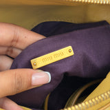 Miu Miu Yellow Vitello Lux Box Bag