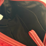 Red Coach Signature Top Handle Pochette