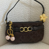 Rare Brown Coach Op Art Mini Bag