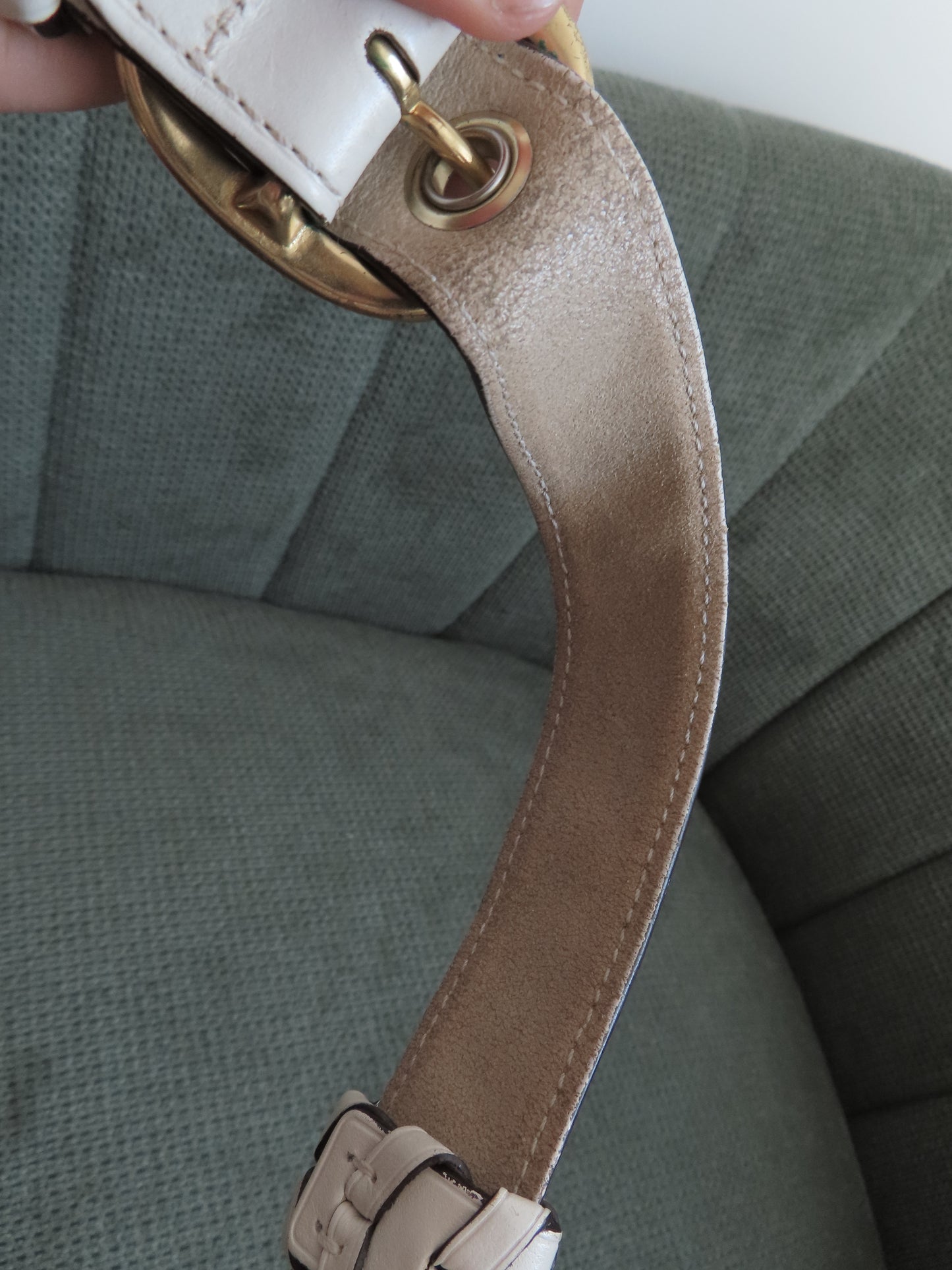 Coach Brown Monogram Shoulder Bag with Brass Hardware