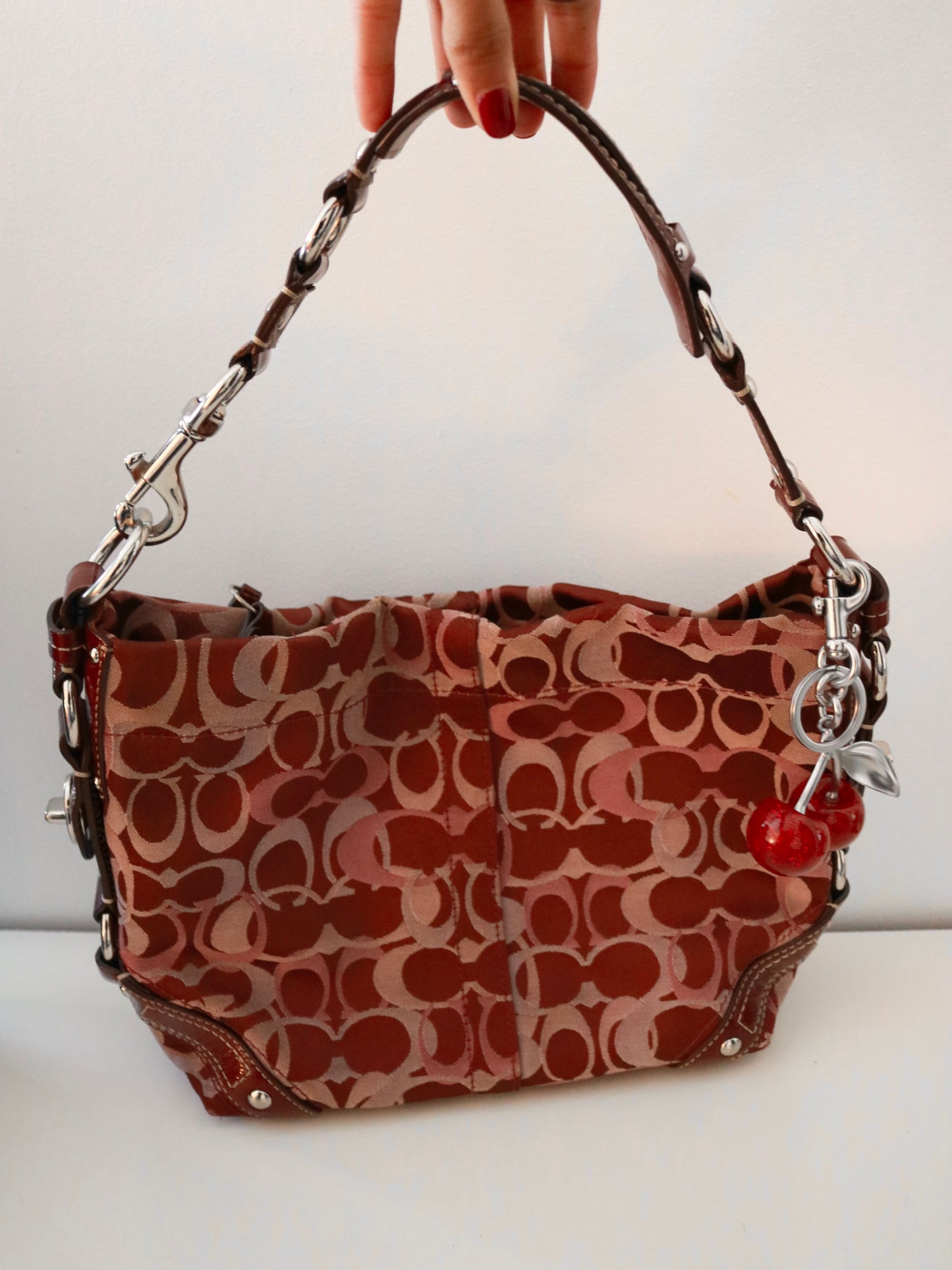 Coach Red Optic Carly Bag