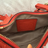Rare Coach Orange Fringe Shoulder Bag
