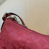 Coach Pink Signature Pochette Bag