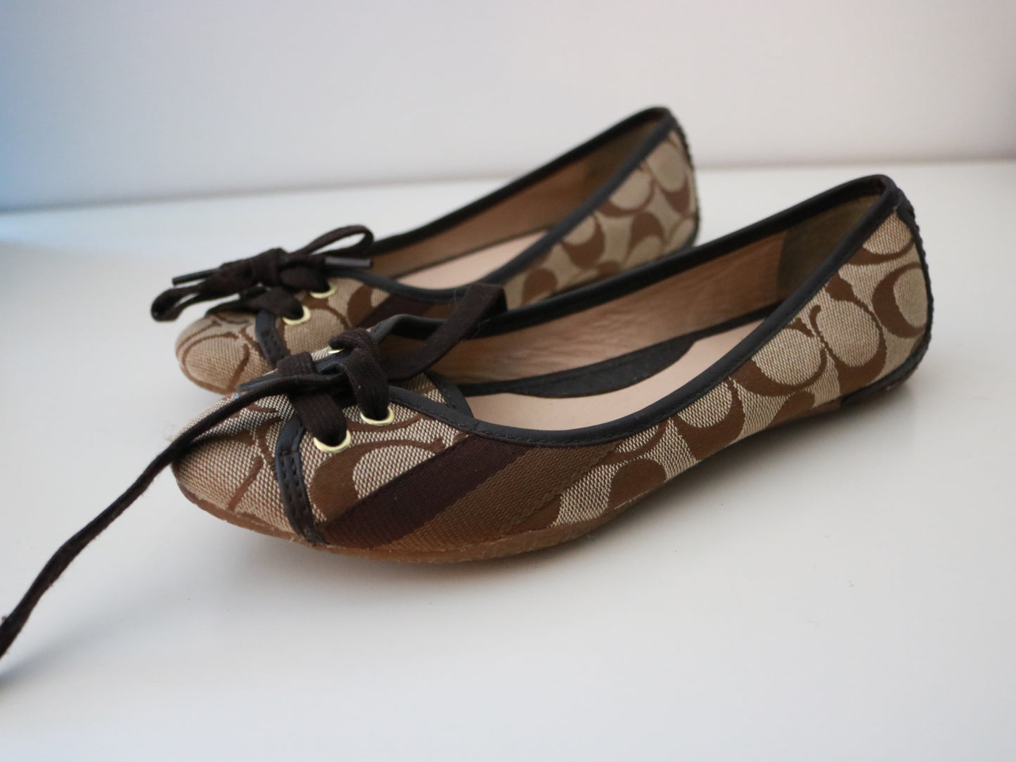 Coach Leopard Calf-Hair Ballet Flats (Size 5)