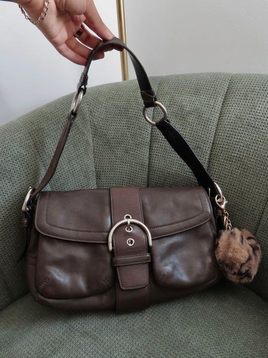 Coach Brown Soho Leather Pocket Flap
