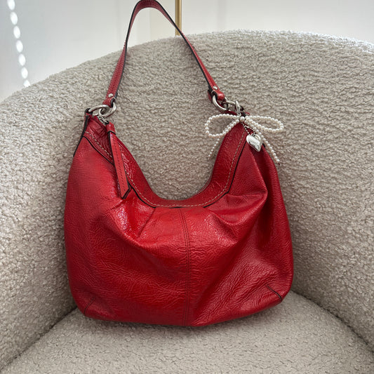 Coach Red Patent Leather Bag