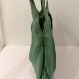 Teal Gucci Leather Bamboo Handle Studded Hobo
