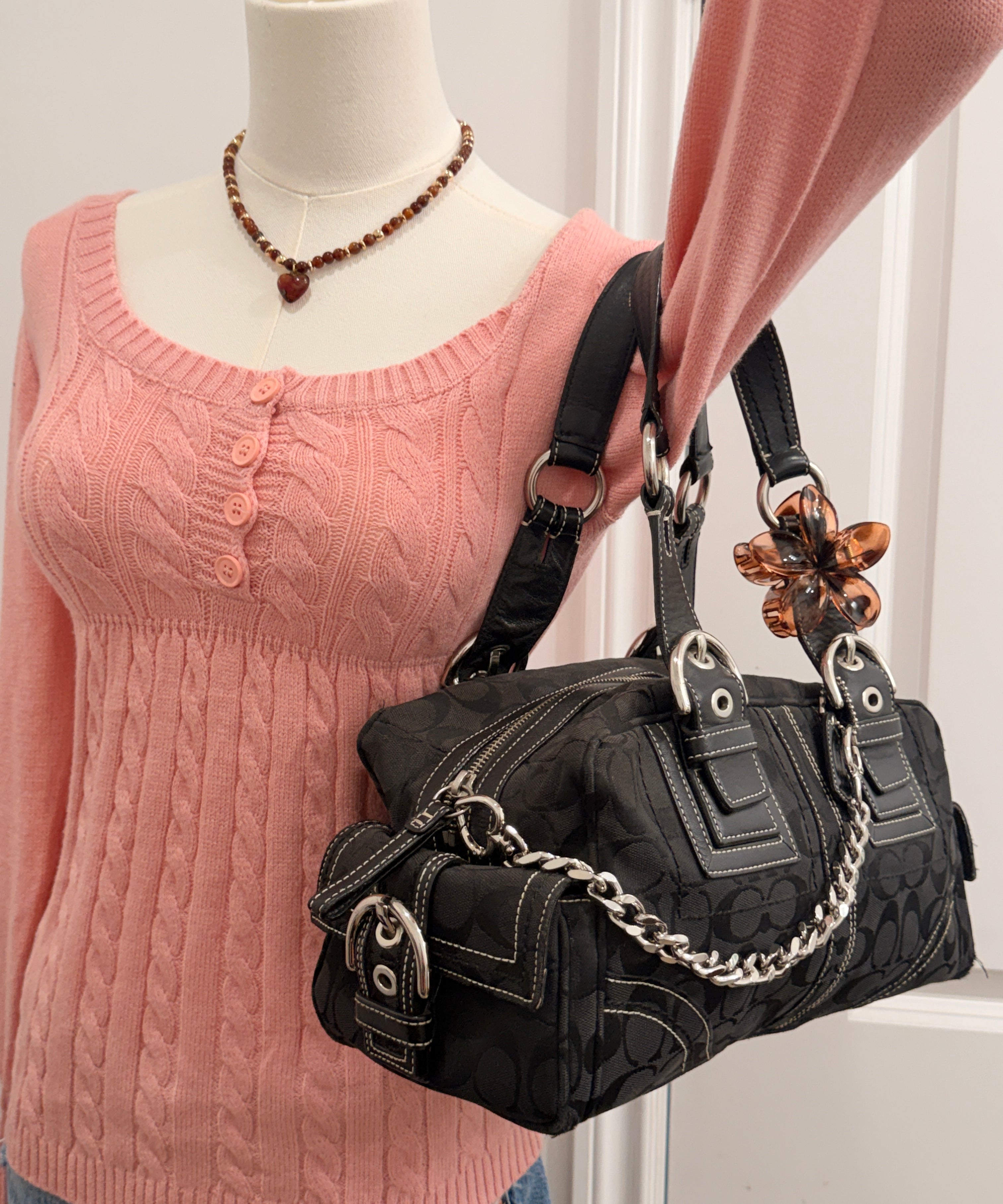 Black Coach Soho Mia Satchel Bag
