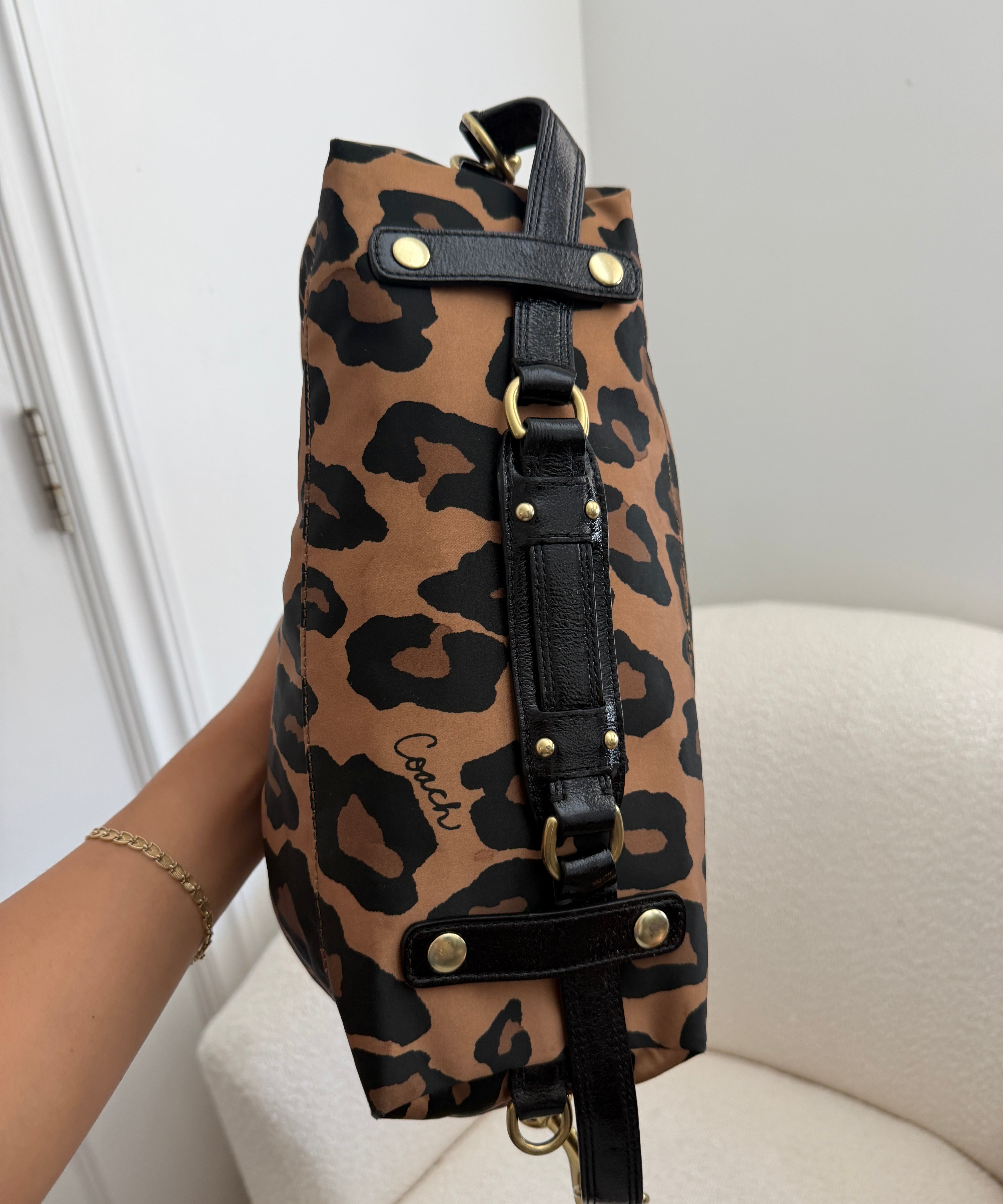 Leopard Print Coach Sabrina Madison Bag