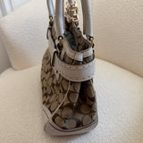Coach White Canvas Hamptons Carry-All Bag