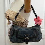 Rare Denim Coach Poppy Pushlock Bag