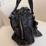 Archive Miu Miu Black Studded Flower Shoulder Bag
