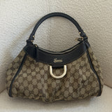 Brown Gucci Mini D-Ring Shoulder Bag