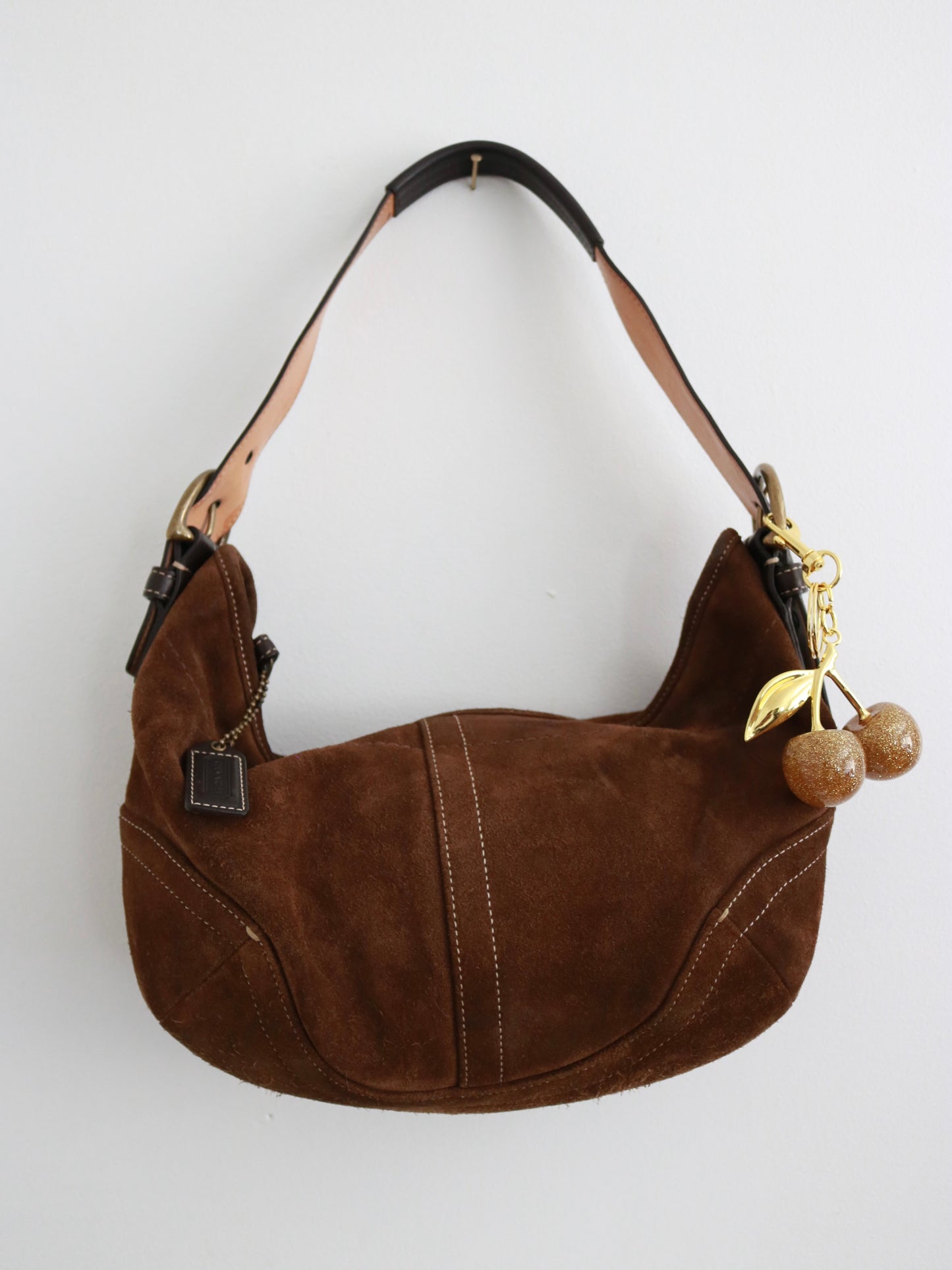 Coach Brown Suede Hobo Bag