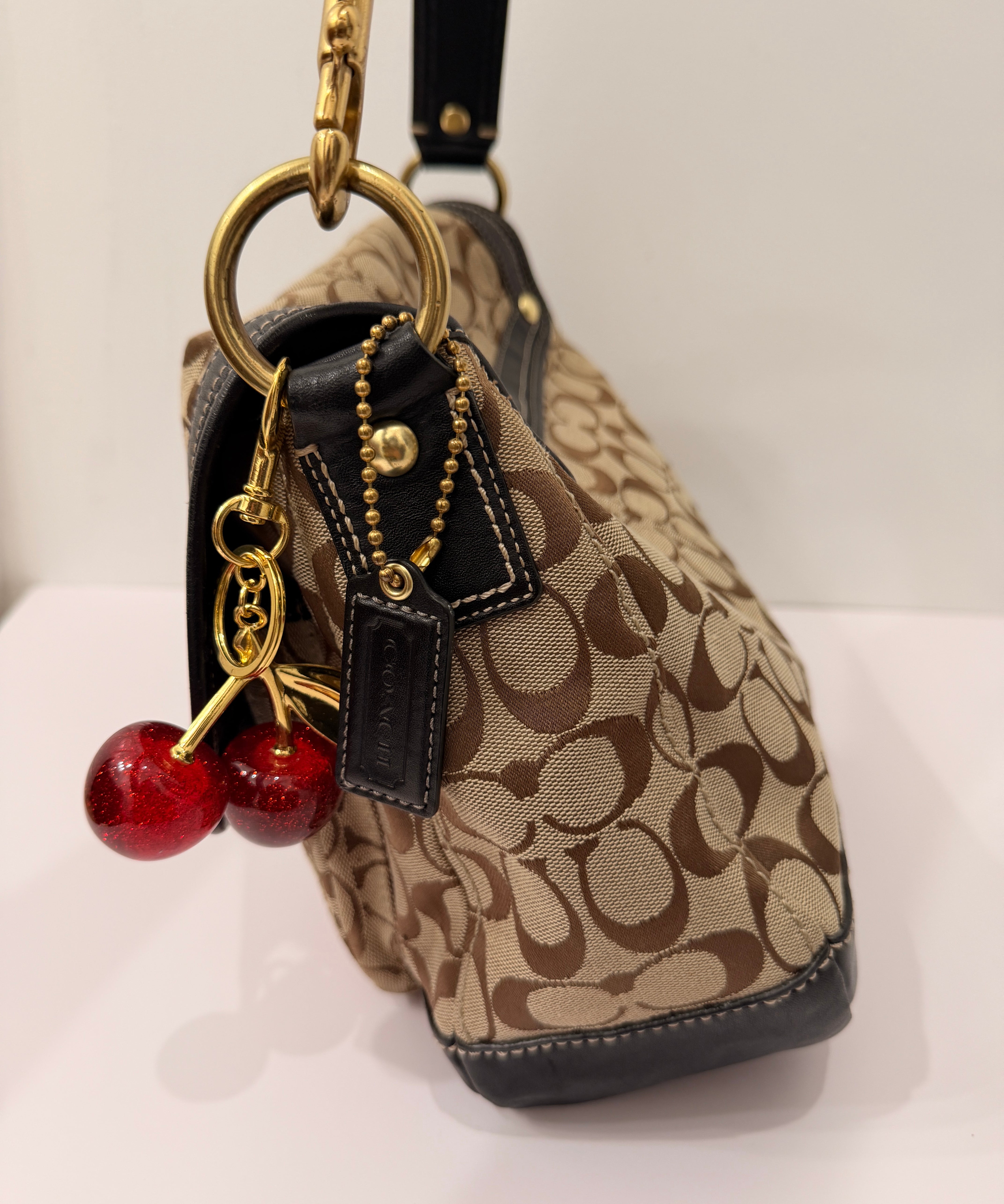 Coach Canvas Ali Legacy Turnlock Bag