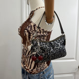 NWT Coach Shimmer Leopard Madison Shoulder Bag