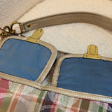 Rare Coach Poppy Multicolored Plaid Madras Bag
