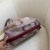 Coach Purple Optic Canvas Large Carly Bag