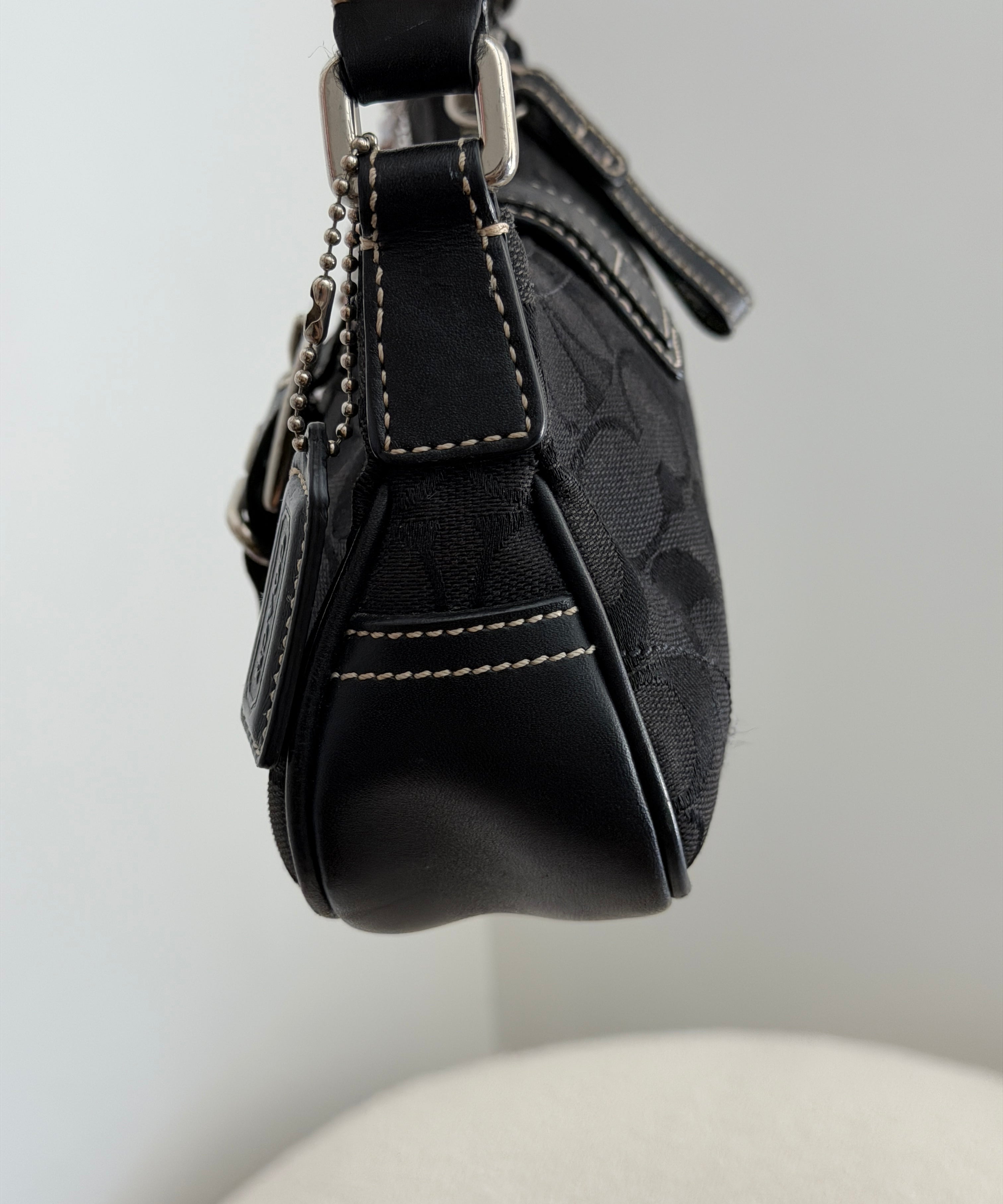 Coach Black Demi Hamptons Buckle Bag