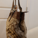 Coach Brown Pleated Soho Tote Bag