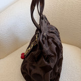Brown Optic Signature Coach Garnett Turnlock Bag