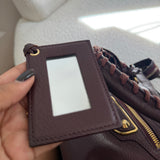 Balenciaga Maroon Classic City Mini Leather Gold Hardware Bag