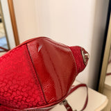 Red Coach Signature Tote Bag
