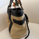 Coach Straw Woven Legacy Tote Bag