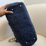 Coach Navy Shimmer Leather Soho Tote Bag