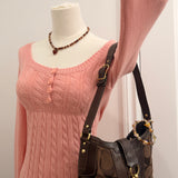Coach Brown Hamptons Signature Hobo Bag with Gold Buckle Clip