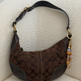 Coach Signature Brown Hobo Bag