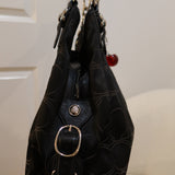 Coach Black Canvas Maggie Bag