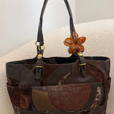 Coach Brown Patchwork Tote Bag