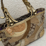 Rare Coach Gold Patchwork Tote Bag