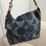 Denim Coach Canvas Large Carly Bag