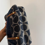 Coach Denim Stripe Tote Bag