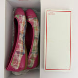 Coach Madras Plaid Poppy Ballet Flats