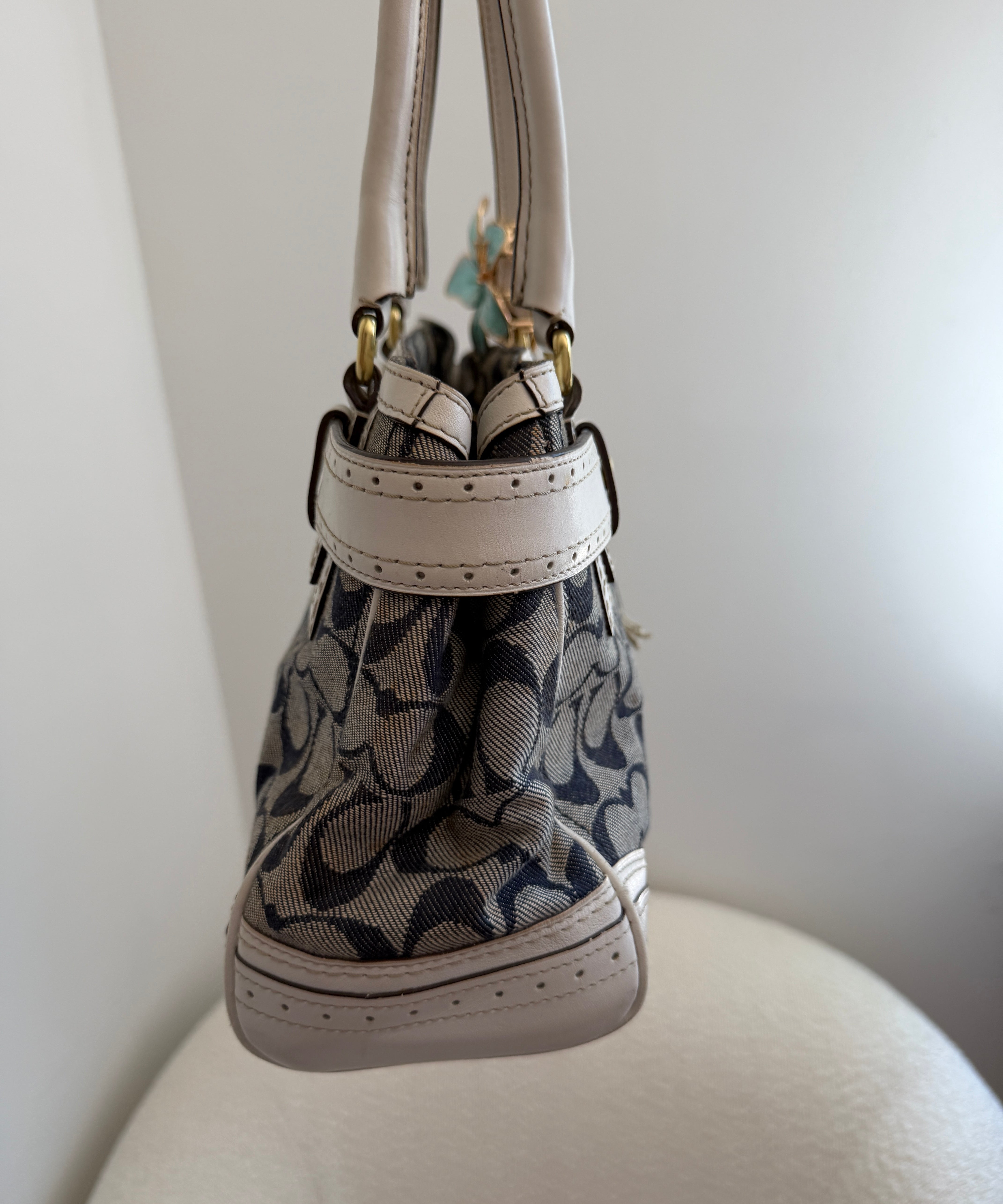 Coach Denim Signature Hamptons Carry-All Bag
