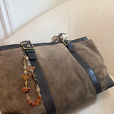 Coach Olive Brown Suede Tote Bag
