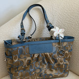 Baby Blue Coach Optic Tote Bag