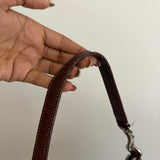 Rare Coach Maroon Leather Demi Hamptons Buckle Bag