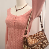 Fendi Giraffe Zucca Chef Shoulder Bag