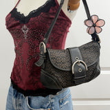 Coach Black Canvas Mini Soho Bag