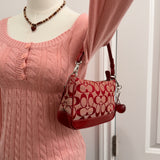 Coach Red Signature Demi Hamptons Bag