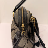 Coach Poppy Signature Pushlock Satchel Bag